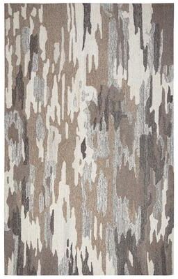 Alora Decor Makalu Collection Brown Abstract Rug