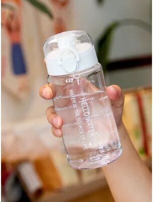 Uplifted Trends Transparent Water Bottle With Filter & Anti Fall Design Perfect For Men Women & Students white