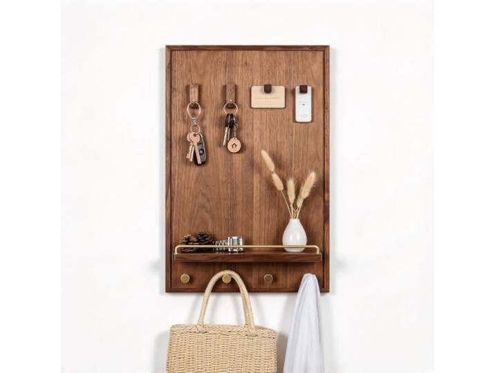 Holz Deko Sicherungskasten Abdeckung mit Stauraum Sicherungskasten Abdeckung im Landhausstil Haken & Regal, Stromkasten Verstecken, Wandorganizer