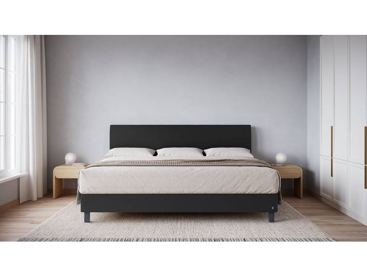 BRUNO Familienbett 240x200cm in Schwarz XXL Boxspringbett Premium mehrfach ausgezeichnet in Design & Qualität