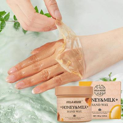 Top Demand Picks Milk Honey Hand Wax Peel Off Hand Mask, Moisturizing Hydrating Hand Care, Exfoliating Nourishing Hand Film 150g united States