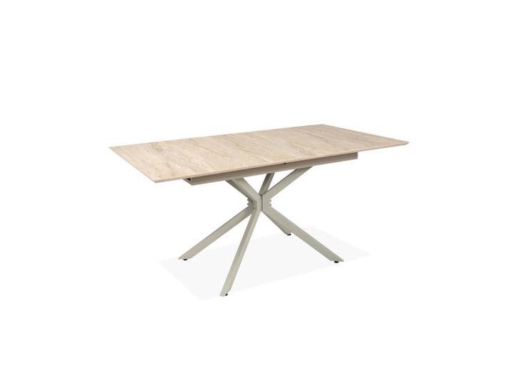 Livetastic Ausziehtisch, Kaschmir, Metall, rechteckig, Sternfuß, 90x75x160-200 cm, ausziehbar, Esszimmer, Tische, Esstische, Esstische ausziehbar