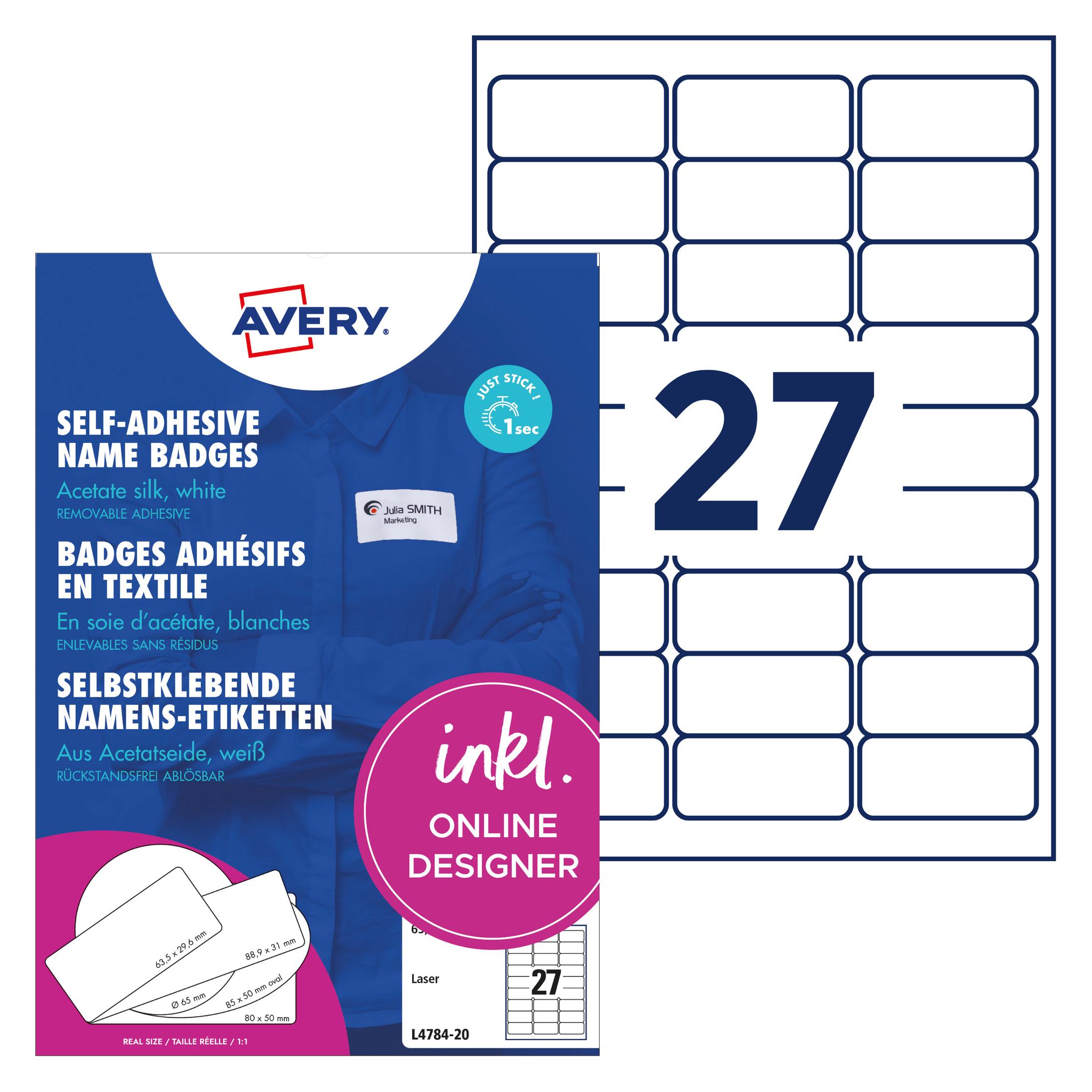 Avery Namens-Etiketten (0L4784-20)