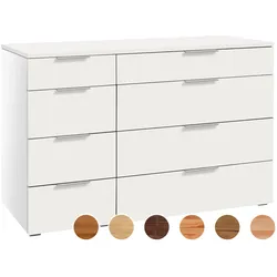 Hasena »Cassino« Kommode MDF Weiss deckend, lackiert / Kernbuche natur, geölt