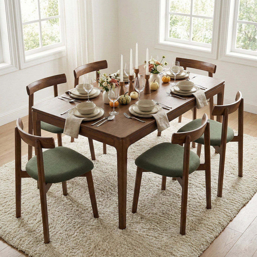 George Oliver Kinfolk Rectangle Wooden Dining Table - 150cm Walnut