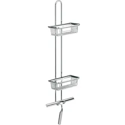 Emco Wandetagere System 2 356600108 chrom, 2 tiefe Körbe, Duschwischer