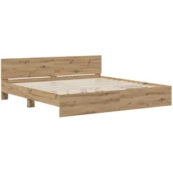 vidaXL, Bett, Bettgestell mit Kopfteil (200 x 200 cm)