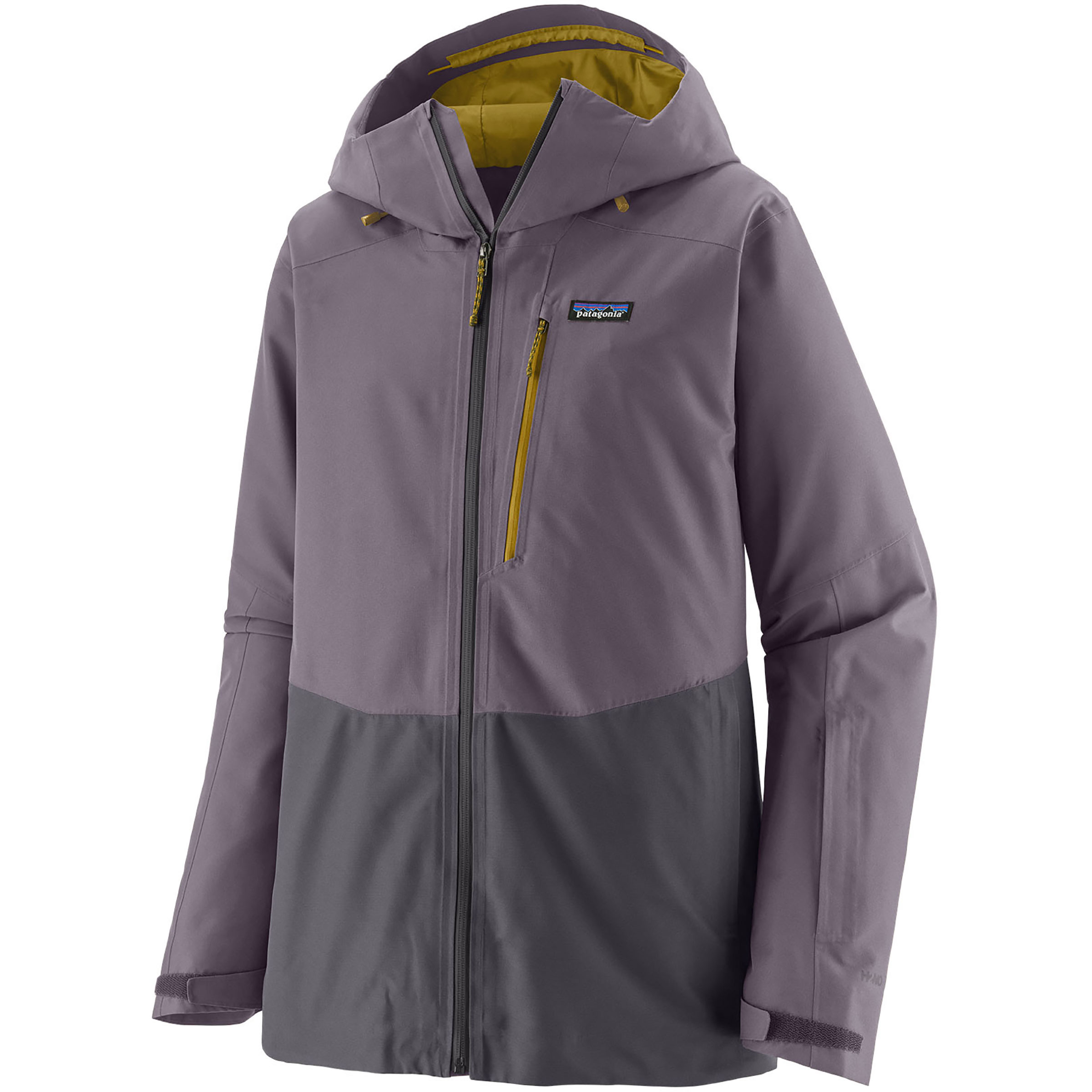 Patagonia Powder Town Herren Regenjacke grau Größe S Skifahren | Freeride Widerstandsfähig Wasserabweisend