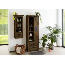 Schrank Mango 70x35x195 braun lackiert RAILWAY #484