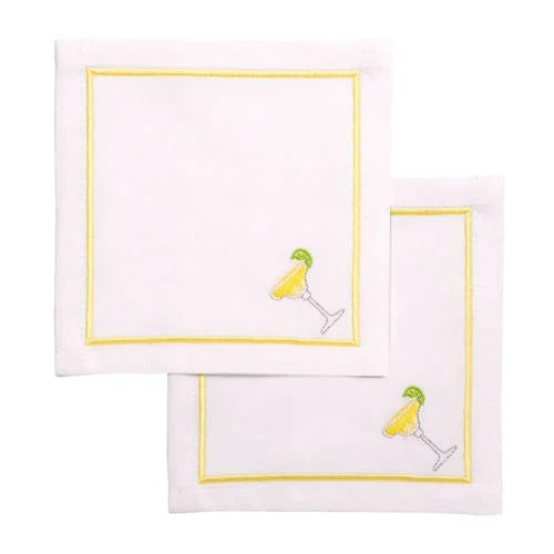 Vondels cocktail servet margarita white set van 2