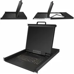 StarTech 8-Port Rackmount KVM Console for Server, KVM Switch, Schwarz