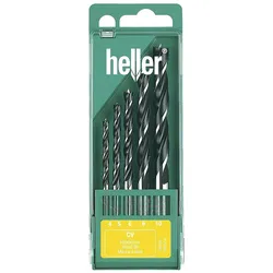 Holzspiralbohrer-Set Heller CV 5-teilig ø: 4/5/6/8/10mm
