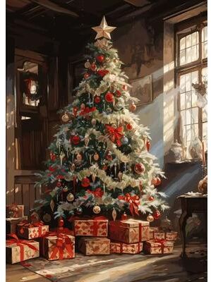 Inspired Finds Classic Santa Claus Christmas Canvas Wall Art Festive Holiday Poster Decor 11.81x15.75in classic Gifted Tree