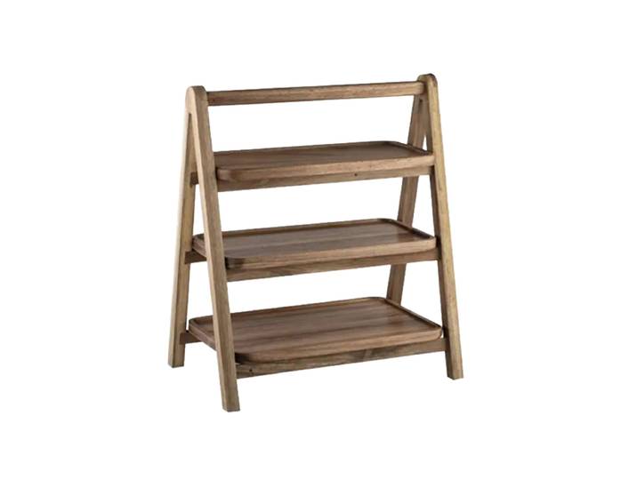 Hochwertiger Servierturm „Gather“ aus Akazienholz, 3-stufig Braun Ladelle