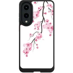 Nivocase Hülle für Samsung Galaxy S25 Edge Handyhülle NIVOcore Case Schwarz Asien Japan Kirschblüten (Samsung Galaxy S25 Edge), Smartphone Hülle, Schwarz