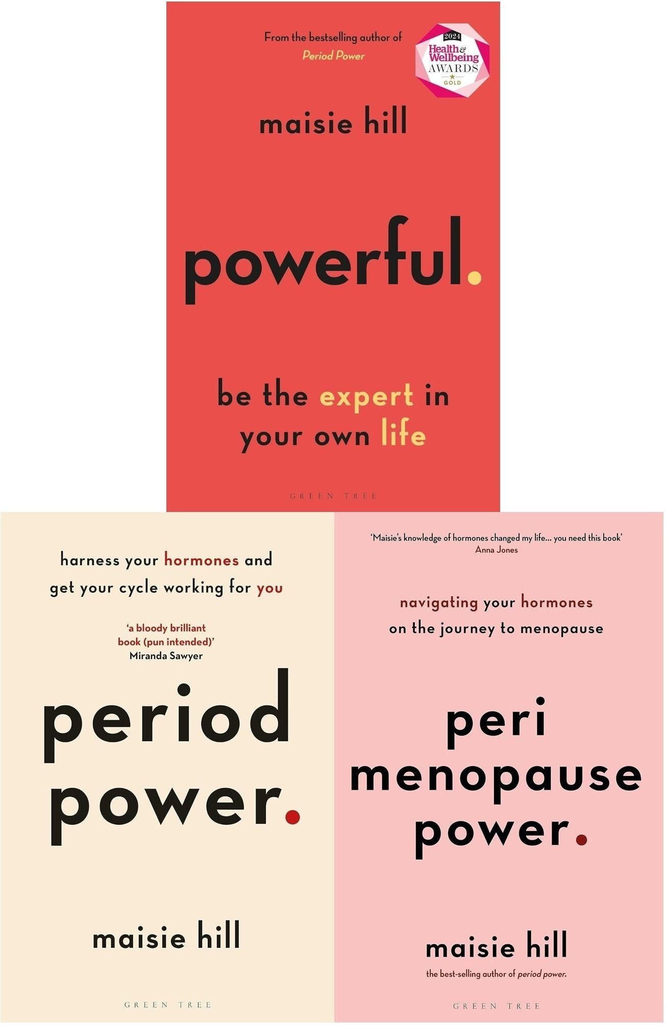 Green Tree Maisie Hill 3 Books Collection Set (Powerful, Period Power, Perimenopause Power)