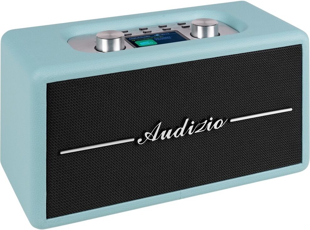 Rádio Portátil DAB+/ FM Retro Tune60 Bluetooth/USB/microSD c/ Controlo Remoto (Azul) - AUDIZIO