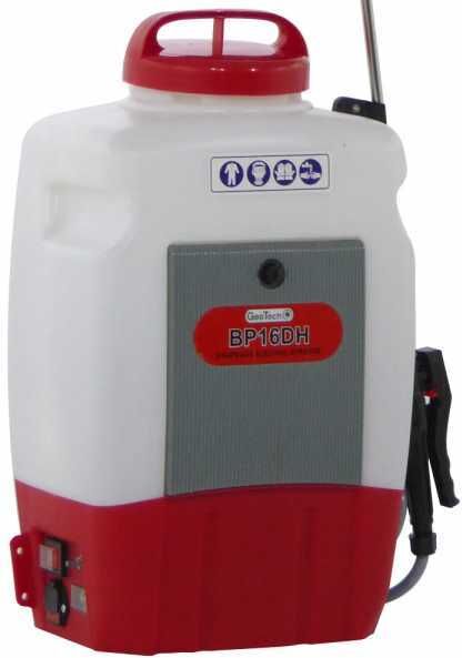 GeoTech BP16DH - Pompa irroratrice spalleggiata a batteria - 16L