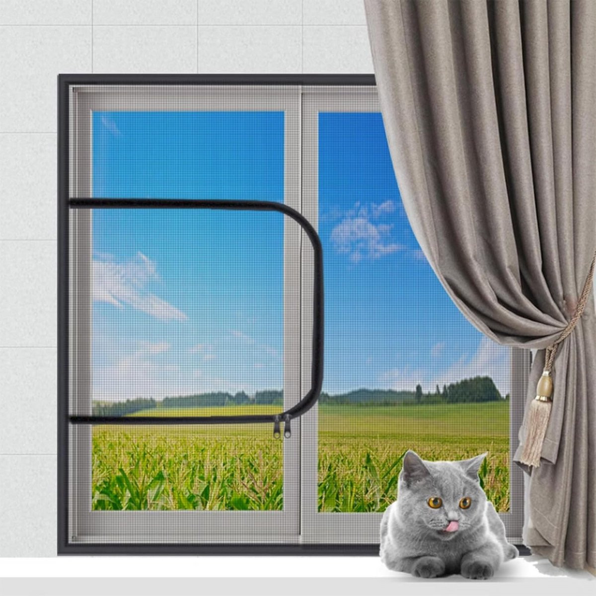 Maatwerk Hor voor Raam en Balkon om Katten Veilig Binnen te Houden