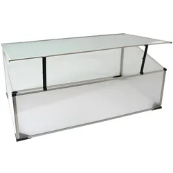 Lemodo Frühbeet aus 1 mm starkem Aluminium, Treibhaus mit Aufstelldach, Frühbeetaufsatz