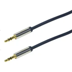 LogiLink Audio Anschlusskabel 3.5 Stereo 0,30 m dunkelblau