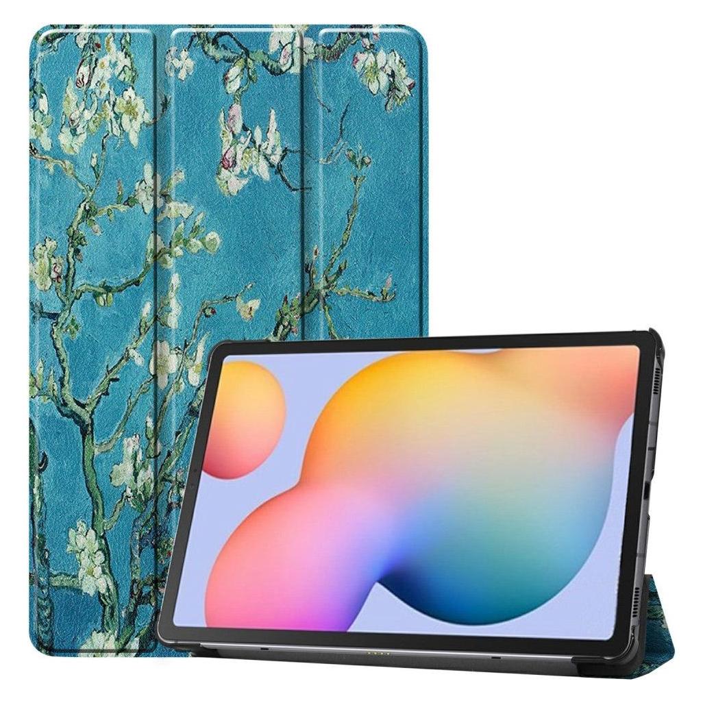 Cover-Discount Galaxy Tab S6 Lite - Tri-fold Smart Leder Case Blumen (Samsung Galaxy Tab S6 Lite) (101226304D)