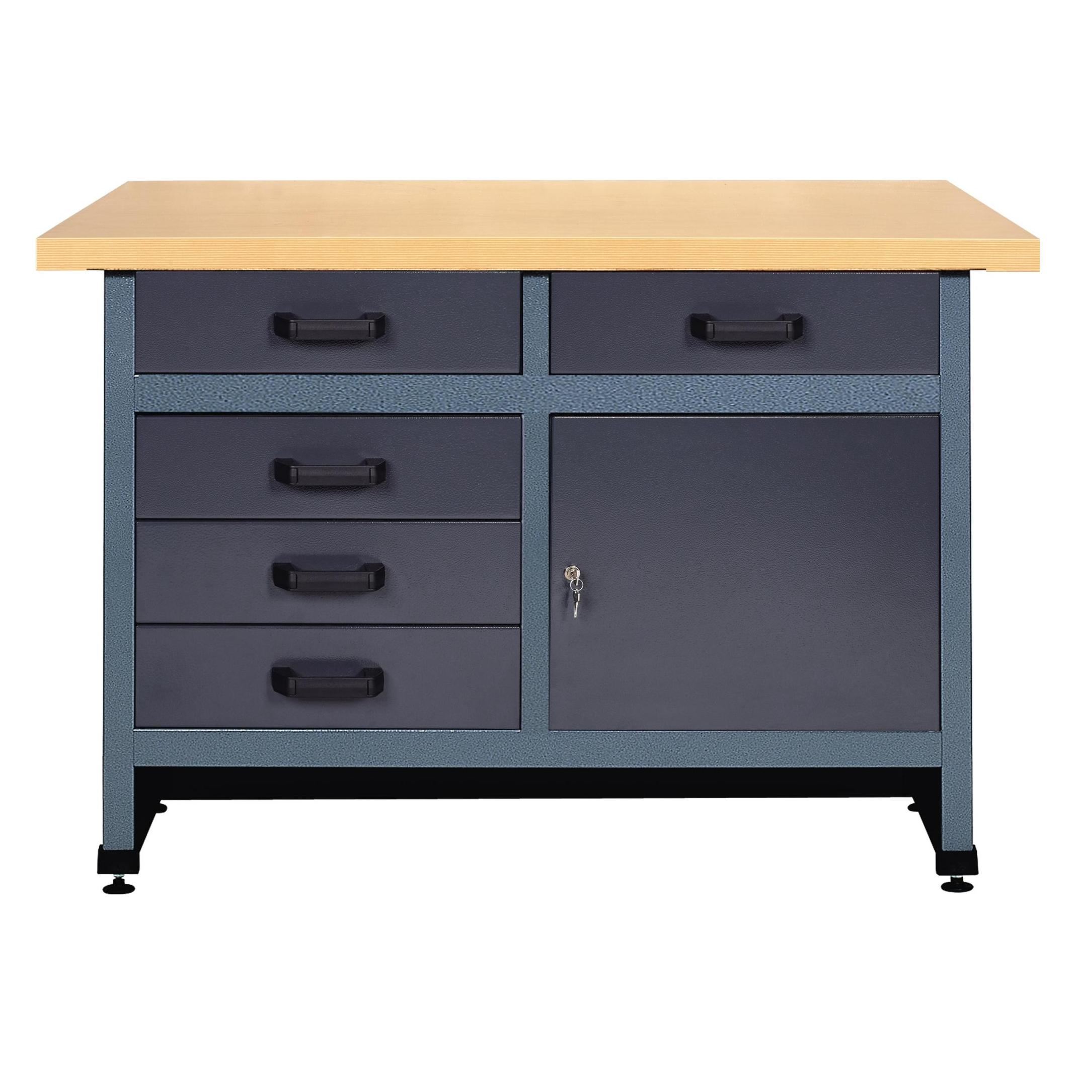 HP Autozubehör Werkbank B1200xT600xH840mm Anz.Schubl.5 (120 cm, 120 cm) (19040)