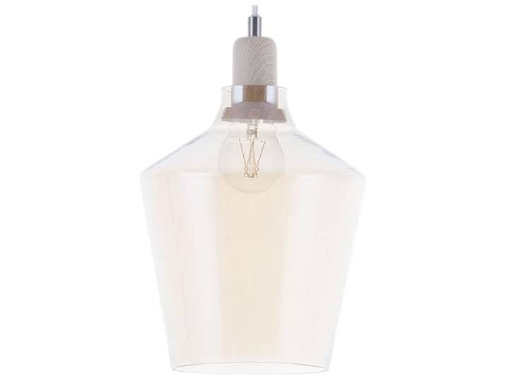 Klassische Pendelleuchte glockenförmig Glas goldgelb transparent Santon