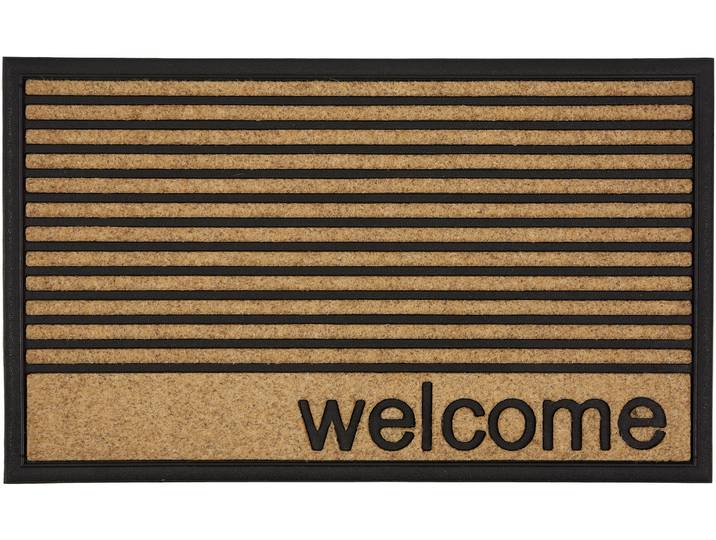 Fussmatte ASTRA Border Graphic , beige (natur), B:45cm H:8mm L:75cm, Gummi, Kunstfaser, Teppiche, Fussmatte, Türmatte, Schmutzfangmatte, rutschfest, In und Outdoor