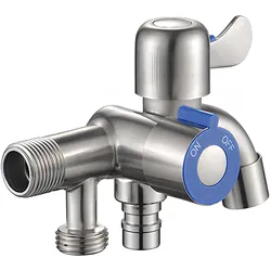 Avizar, Schlauchanschluss + Schlauchverbinder, Multifunktions Auslaufhahn 3/4" Edelstahl