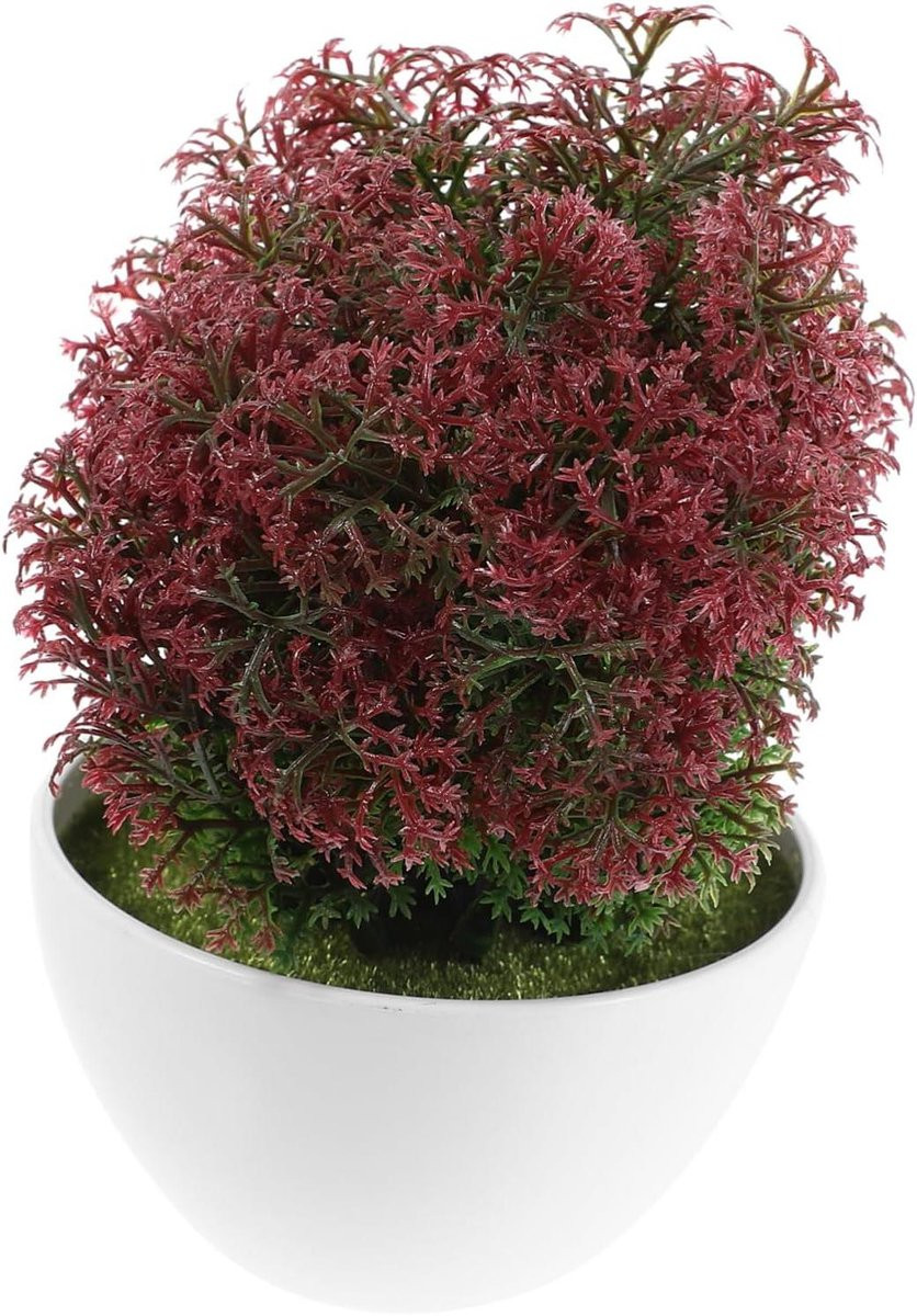 Groene kunstmatige bonsai plant voor interieur decoratie, 16 cm hoog