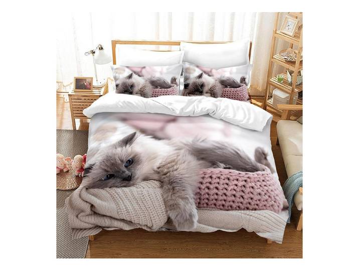 LuxusKollektion Jugendbettwäsche Katzen Bettwäsche Set 200x200cm Mikrofaser
