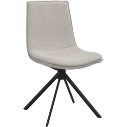 Stuhl Lowell 2er Set aus Stoff, modern mit Drehgestell, grau, gepolstert, von Rowico