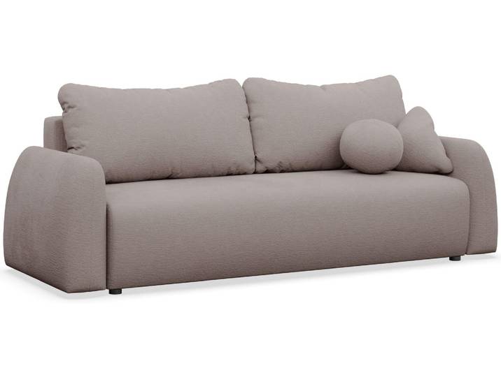 Selsey Nubelle – Sofa 3-Sitzer mit Schlaffunktion & Stauraum, Chenille, dunkelbeige
