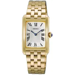 Seiko HGG001P1 Damenuhr Quarz Rechteckig Goldfarben