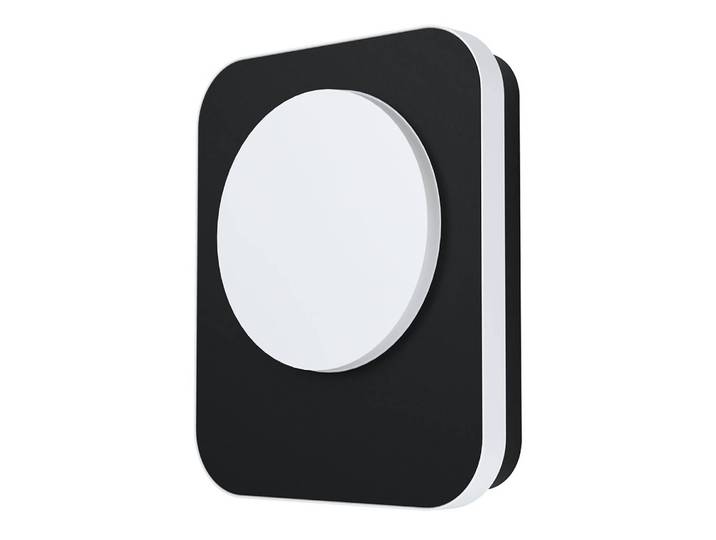 LED-Wandleuchte I 23 x 19 x 5cm Schwarz/Weiß