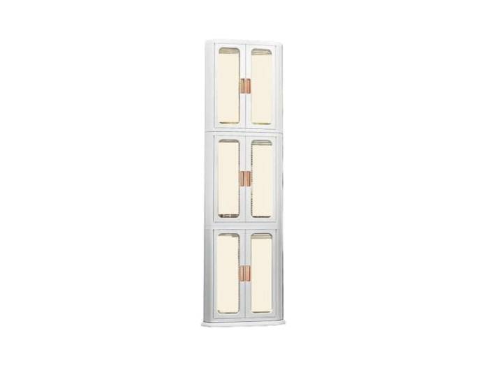 UALXPAO Waschbecken-Tischschrank Badezimmer-Eckregal mit Dreiecksnaht(Brown-3 layers)