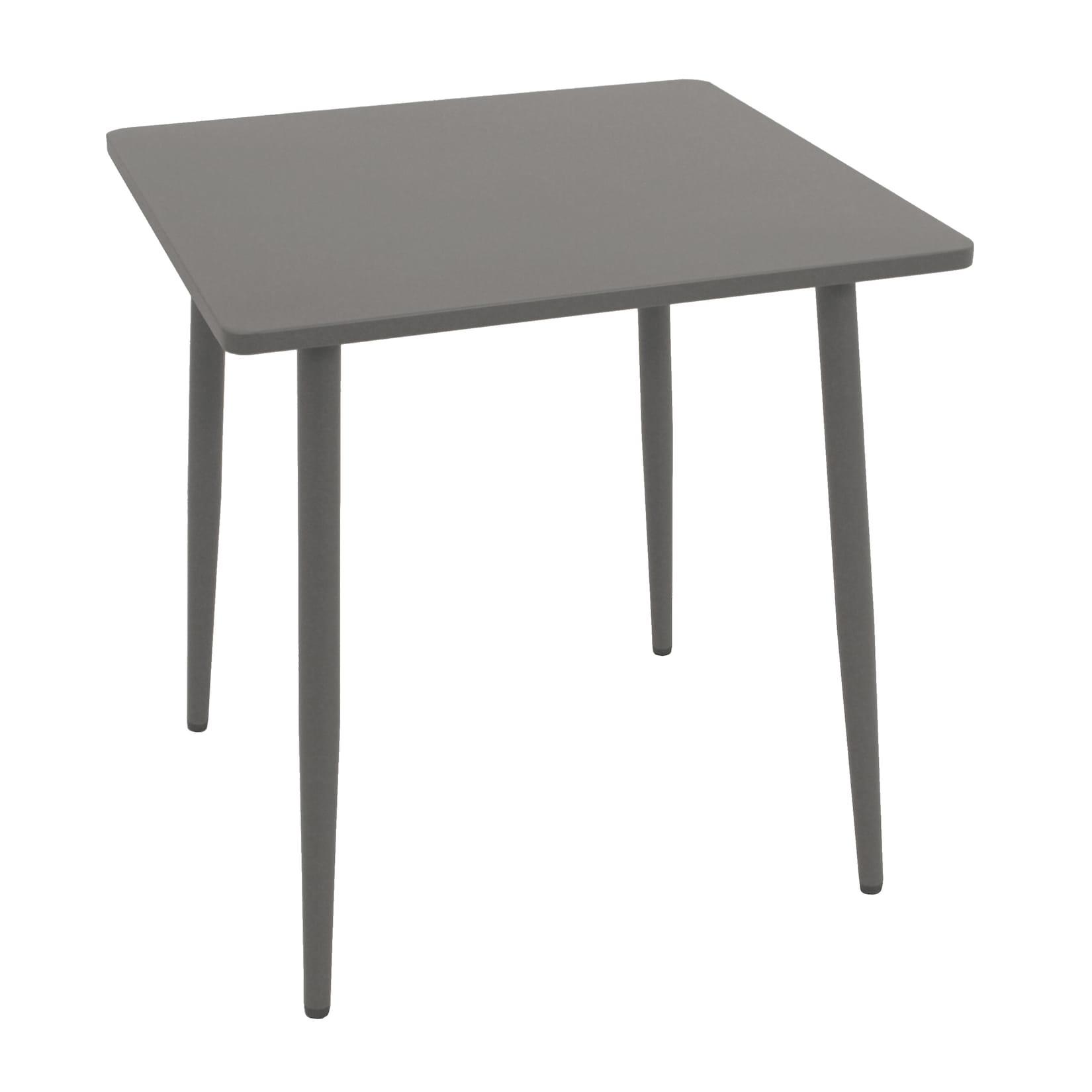 Bistrotisch DENVER 70x70cm quadratisch, Metall grau