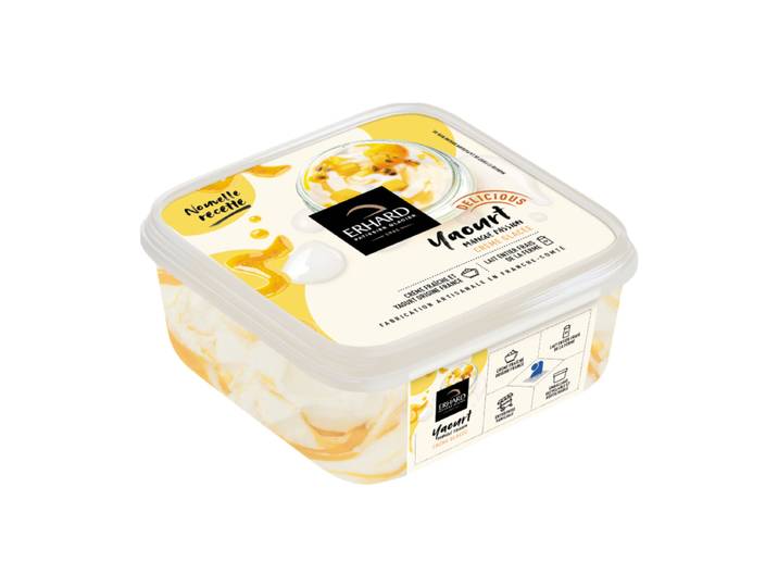 ERHARD Crème glacée au yaourt saveur mangue passion - 450 g