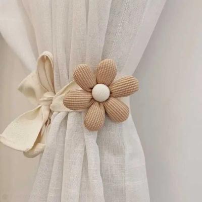 Perfect Picks Market Flower Curtain Tiebacks Decorative Rope For Kids Room And Car Curtains khaki