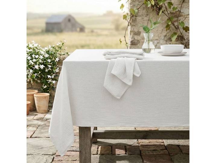 Nappe gaze de coton 150x250 blanc