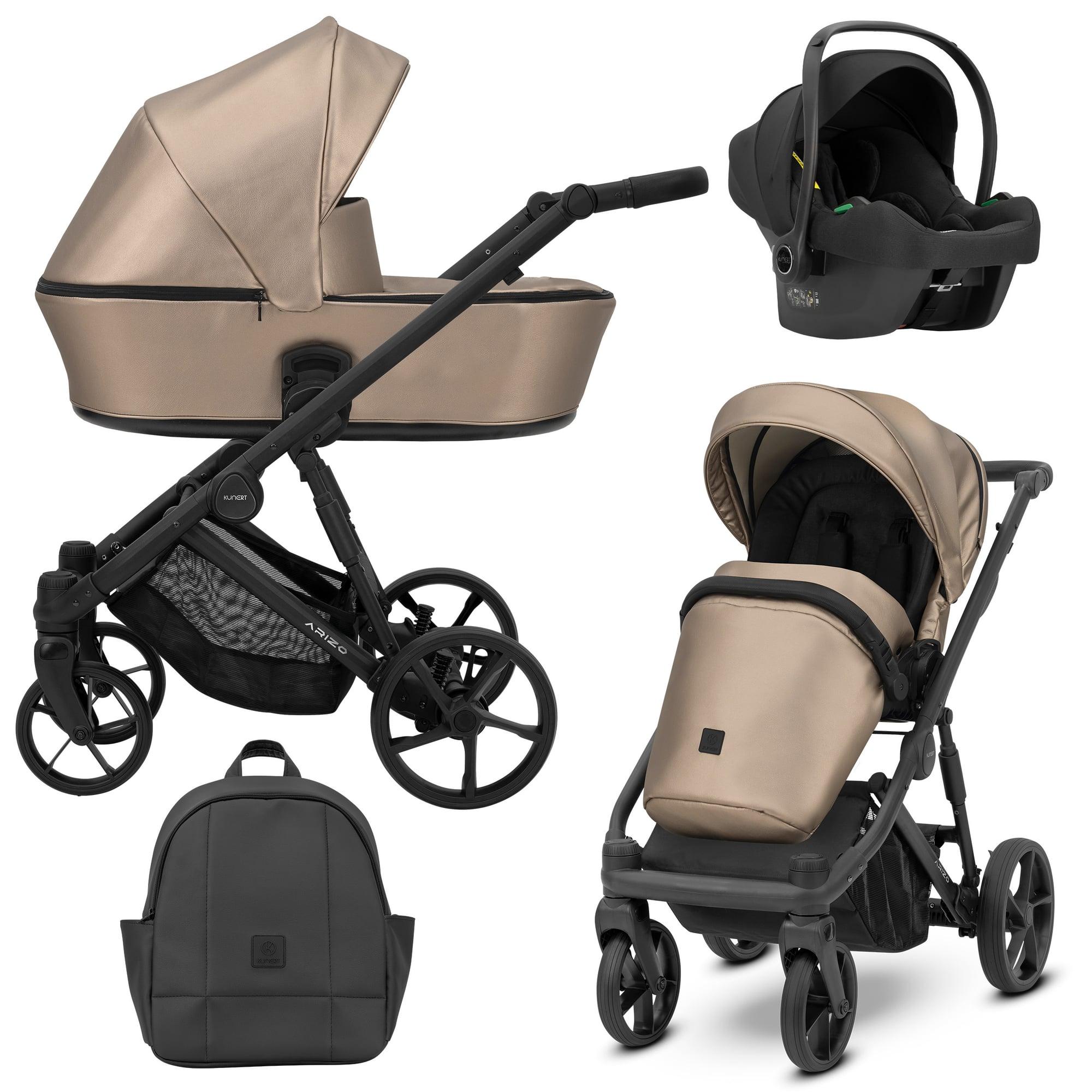 Kunert Arizo 3-in-1 Kombikinderwagen Cappucino Eco mit Babyschale