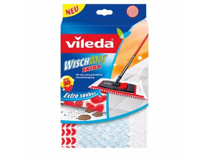 Vileda Wischmat Extra Wischbezug – Wischbezug/Ersatzbürste – rot