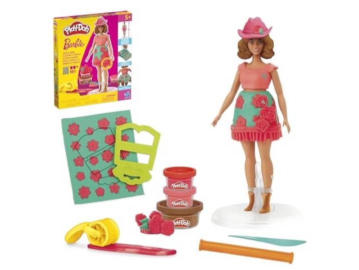 Play-Doh-set Barbie Bloemen en franjes, met pop