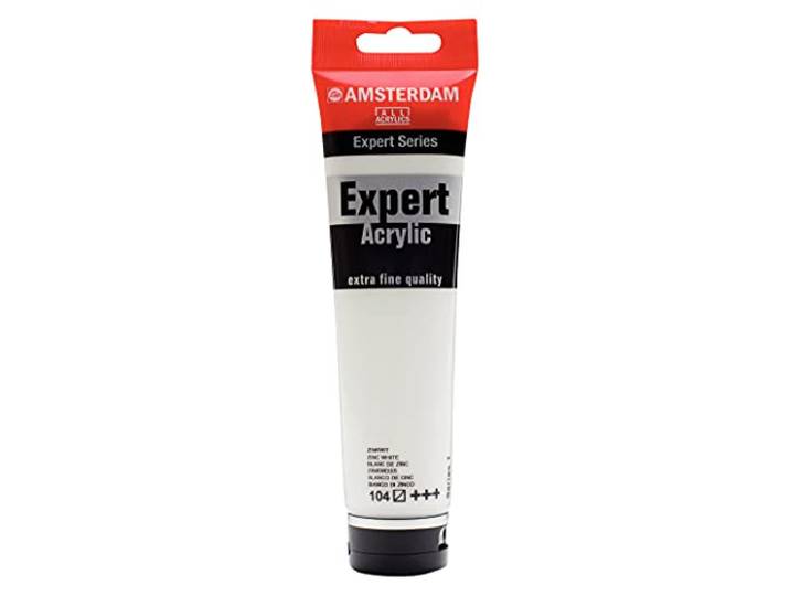 Amsterdam Expert Serie Acrylbuis 150 ml Zinkwit 104 (19151040)
