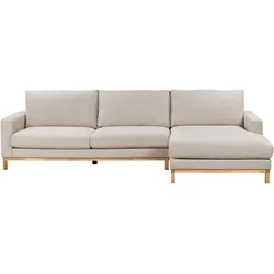 ECKSOFA 4-Sitzer Stoff Beige linksseitig Siggard