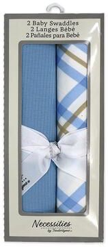 Tendertyme Baby Boys and Baby Girls 2 Piece Knit Swaddle Blankets
