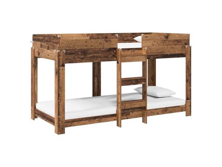 KKgypkn Etagenbett für Kinder aus Holzwerkstoff, 90 x 190 cm, platzsparendes Design mit Zwei Schlafplätzen, stabiles Etagenbett Altholz-Optik