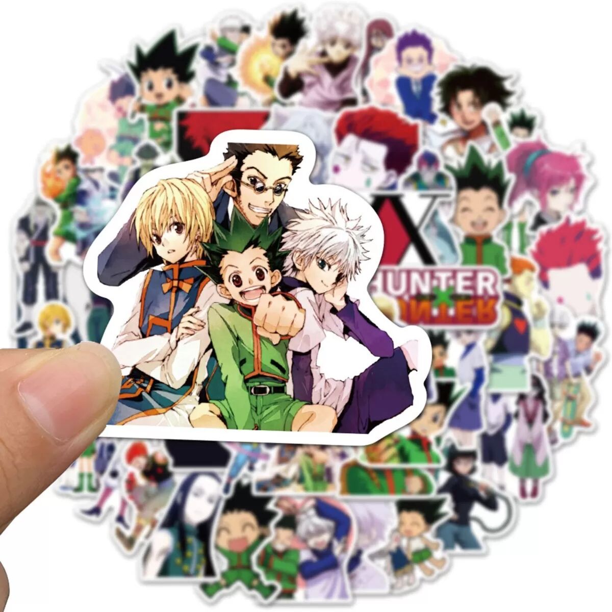 INF 100 Autocollants Graffiti Anime - Hunter x Hunter - Décalcomanies PVC Imperméables pour Ordinateur Portable, Bagages et Plus