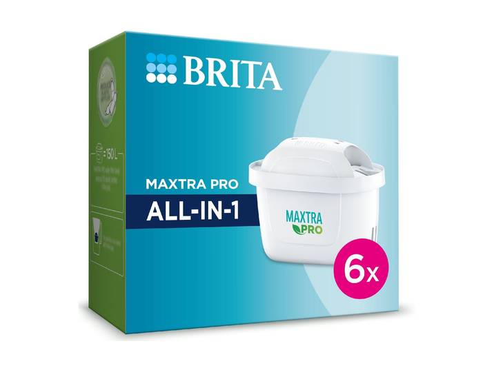 Wasserfilter BRITA Maxtra Pro All-In-1 6er Pack , weiss (weiß), B:5,7cm H:7,6cm T:10cm, Filterkartuschen, Wasserfilter